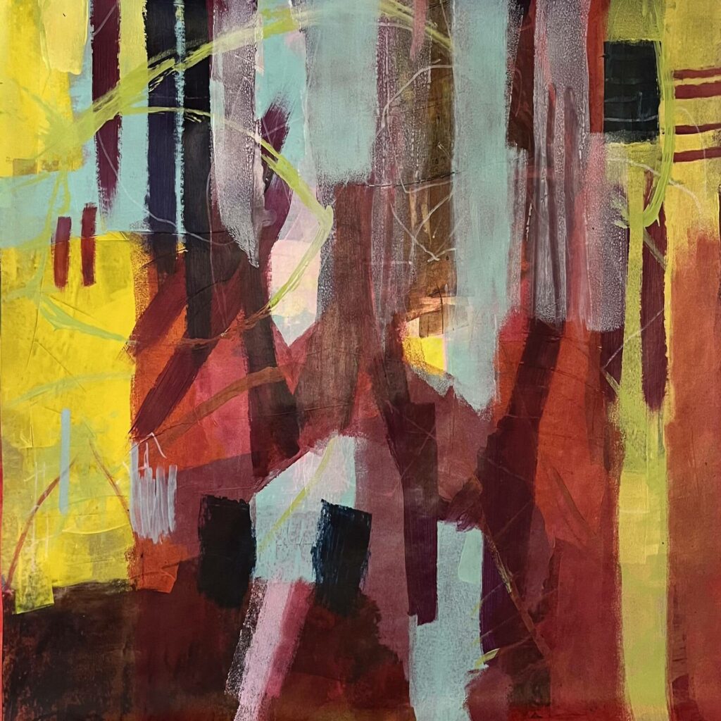 o. T., 110 x 80 cm, Acryl auf Windpapier, 2024